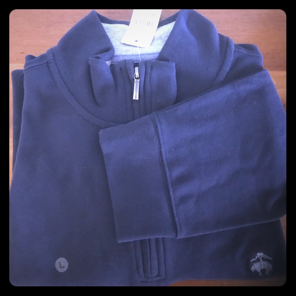 NEW Brooks Brothers Navy Blue 1/4 Zip